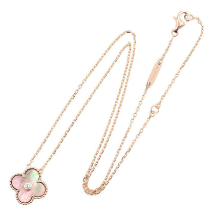 Van Cleef & Arpels Necklace Vintage Alhambra 37 41.5 cm 18k Pink Gold Diamond — view 2