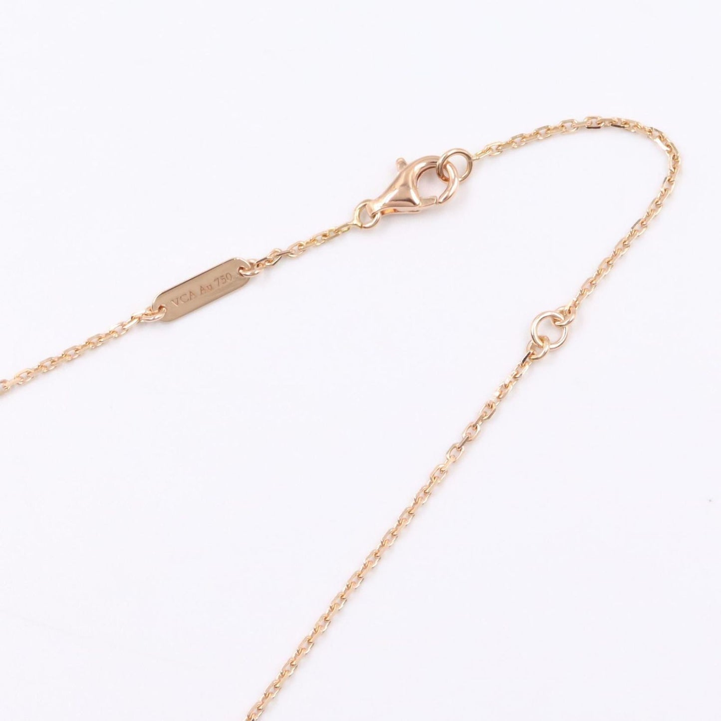 Van Cleef & Arpels Necklace Vintage Alhambra 37 41.5 cm 18k Pink Gold Diamond — view 4