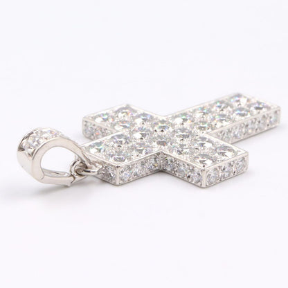 Cartier Pendant Top Cles Double Wall Diamond Top 18k White Gold — view 6