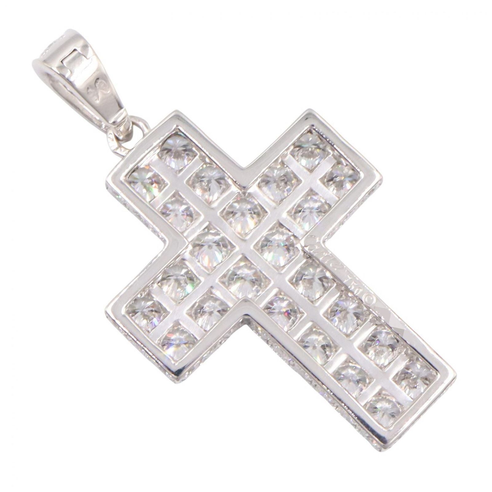 Cartier Pendant Top Cles Double Wall Diamond Top 18k White Gold — view 3