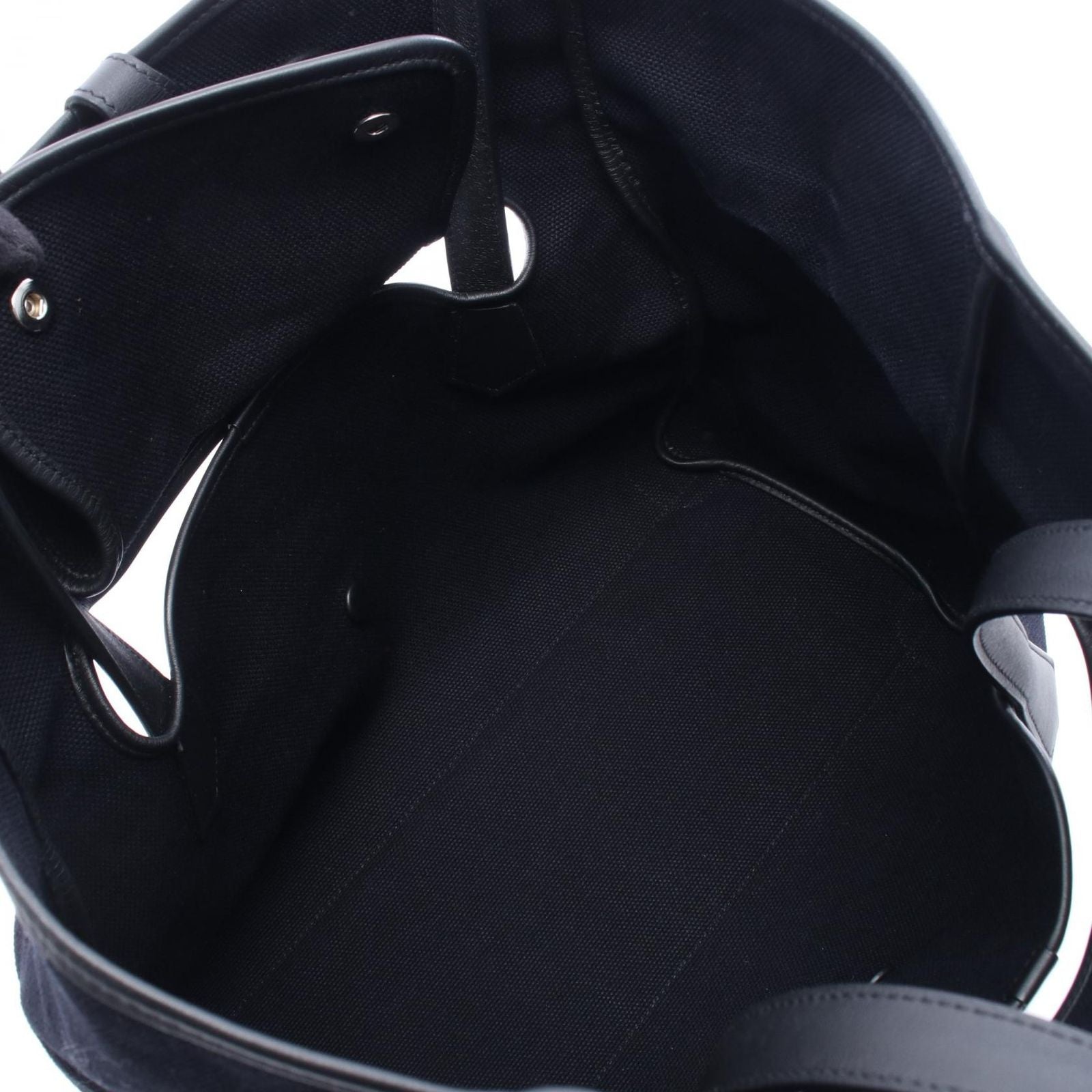 Hermes Tote Passpass 35 Marine Black Canvas Leather — view 3