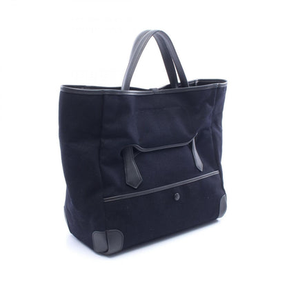 Hermes Tote Passpass 35 Marine Black Canvas Leather — view 2