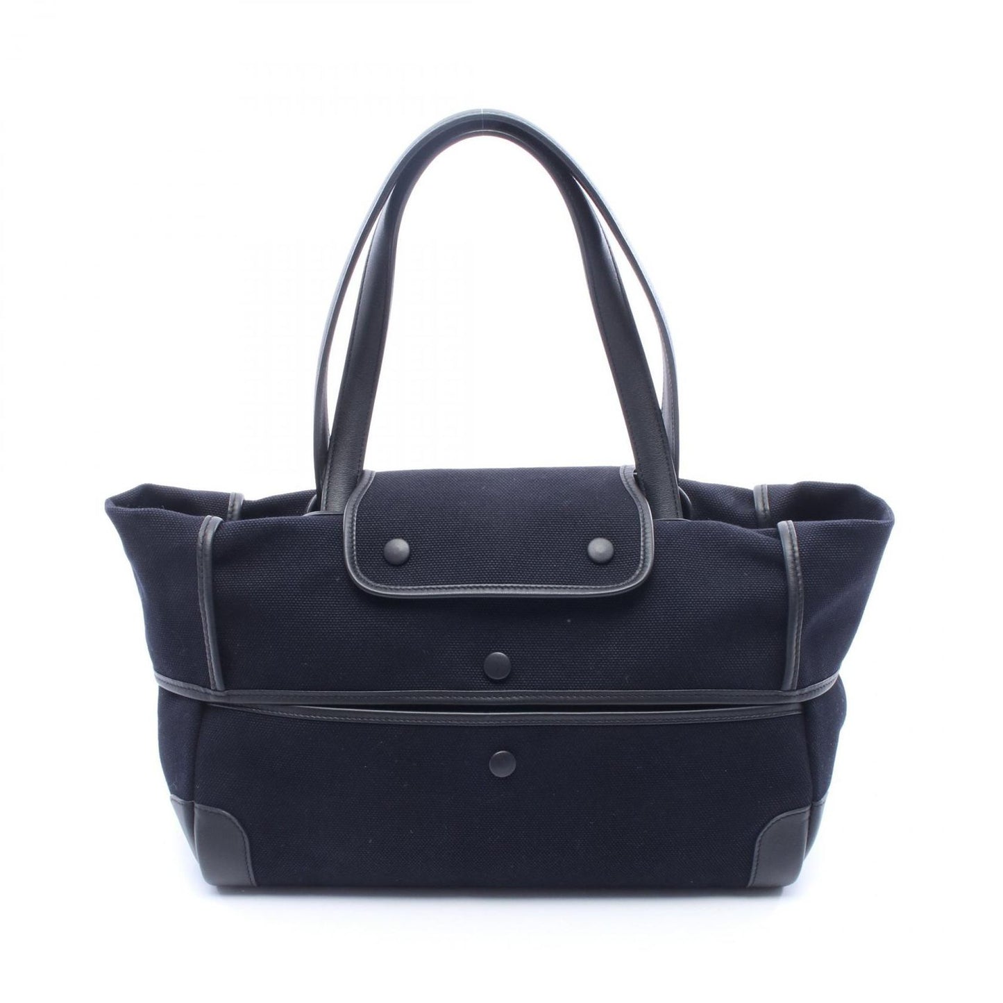 Hermes Tote Passpass 35 Marine Black Canvas Leather — view 6