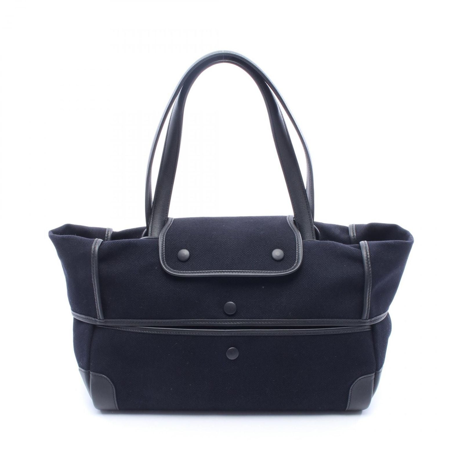 Hermes Tote Passpass 35 Marine Black Canvas Leather — view 6