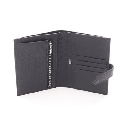 Hermes Bifold Wallet Bearn Compact Black Leather — view 3