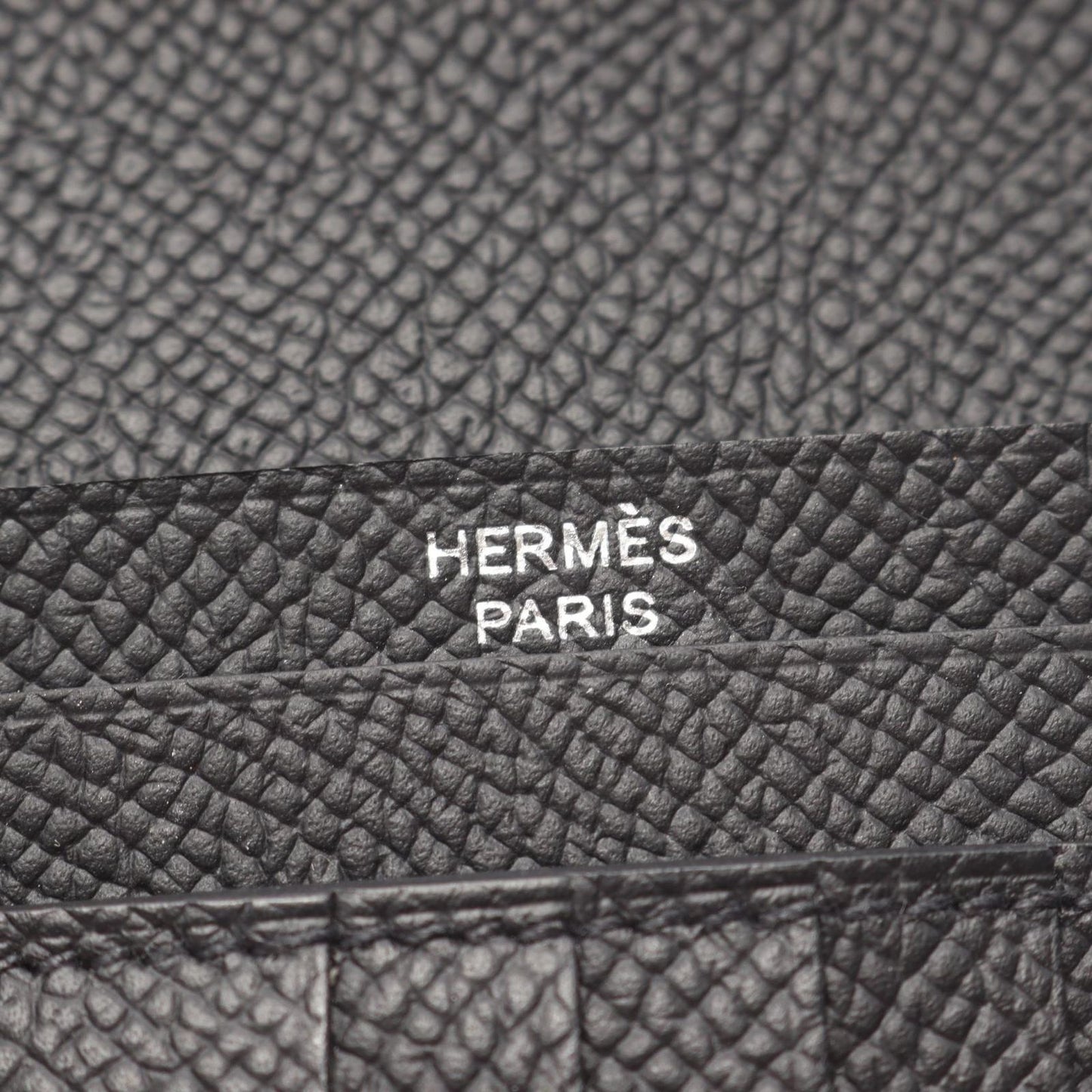 Hermes Bifold Wallet Bearn Compact Black Leather — view 5