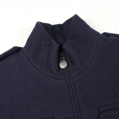 Chanel CC Logo Jacket Navy Wool — view 8