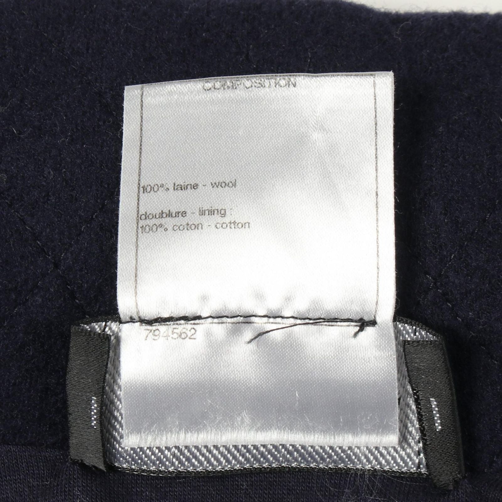 Chanel CC Logo Jacket Navy Wool — view 5