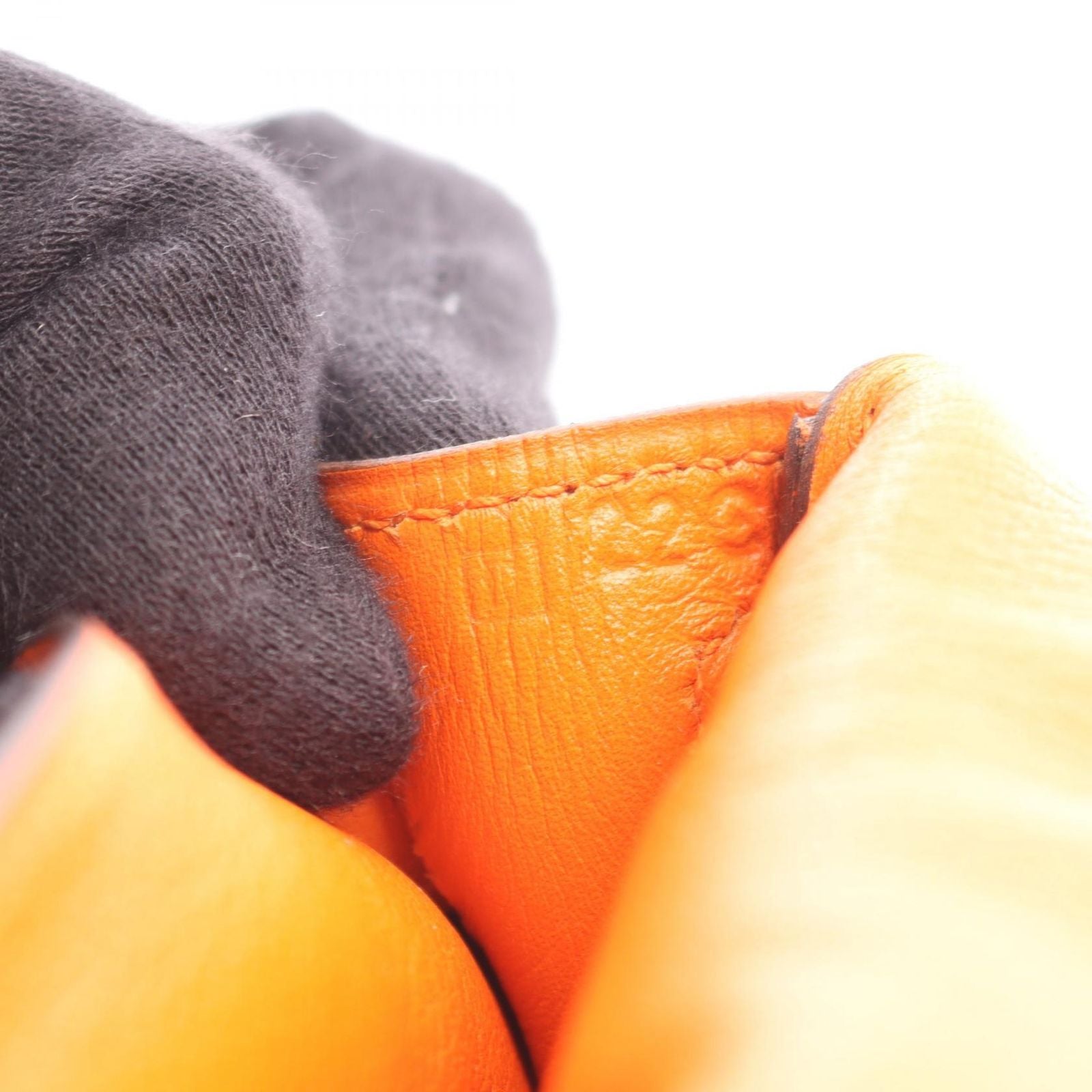 Hermes Handbag Tall le Orange Leather — view 5