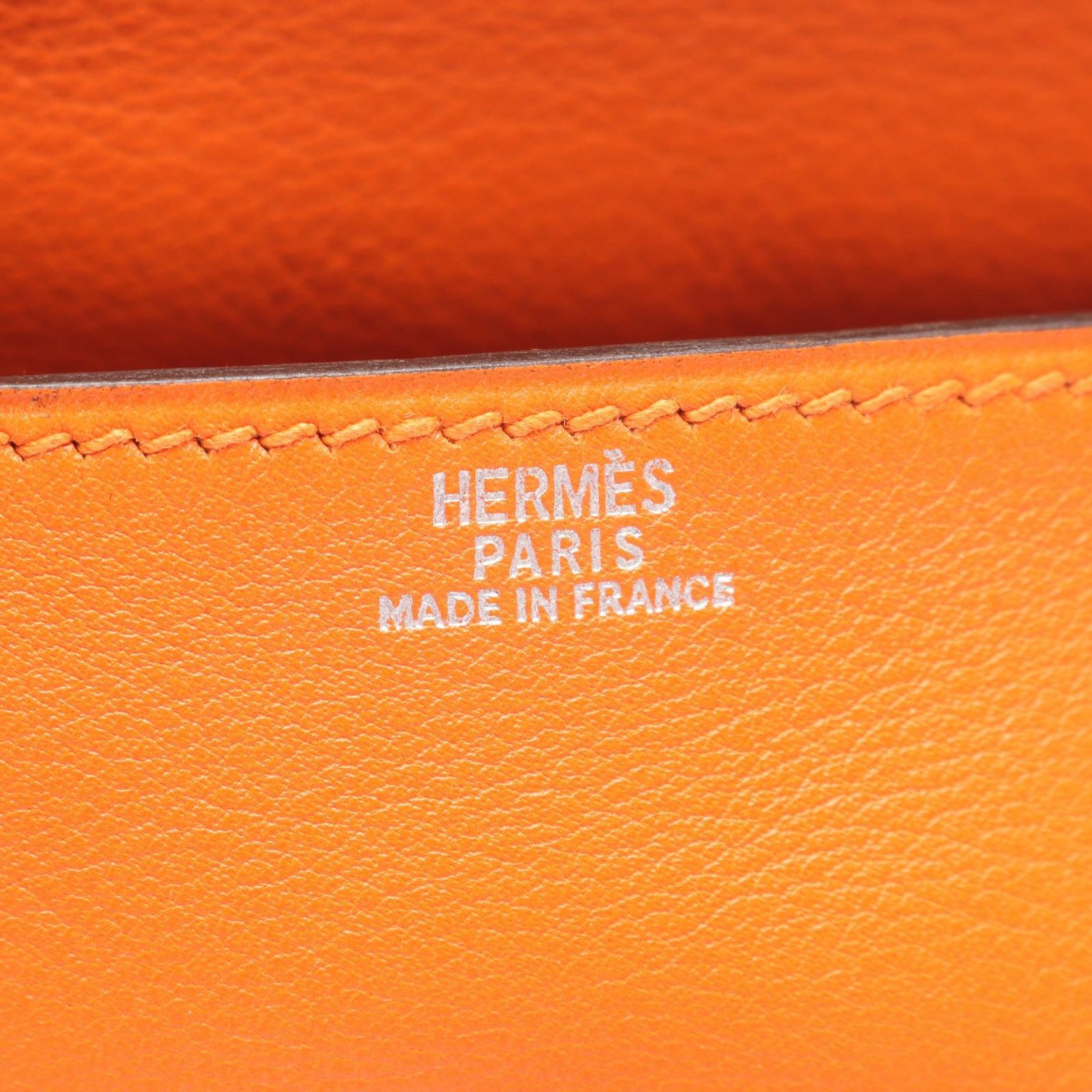 Hermes Handbag Tall le Orange Leather — view 4