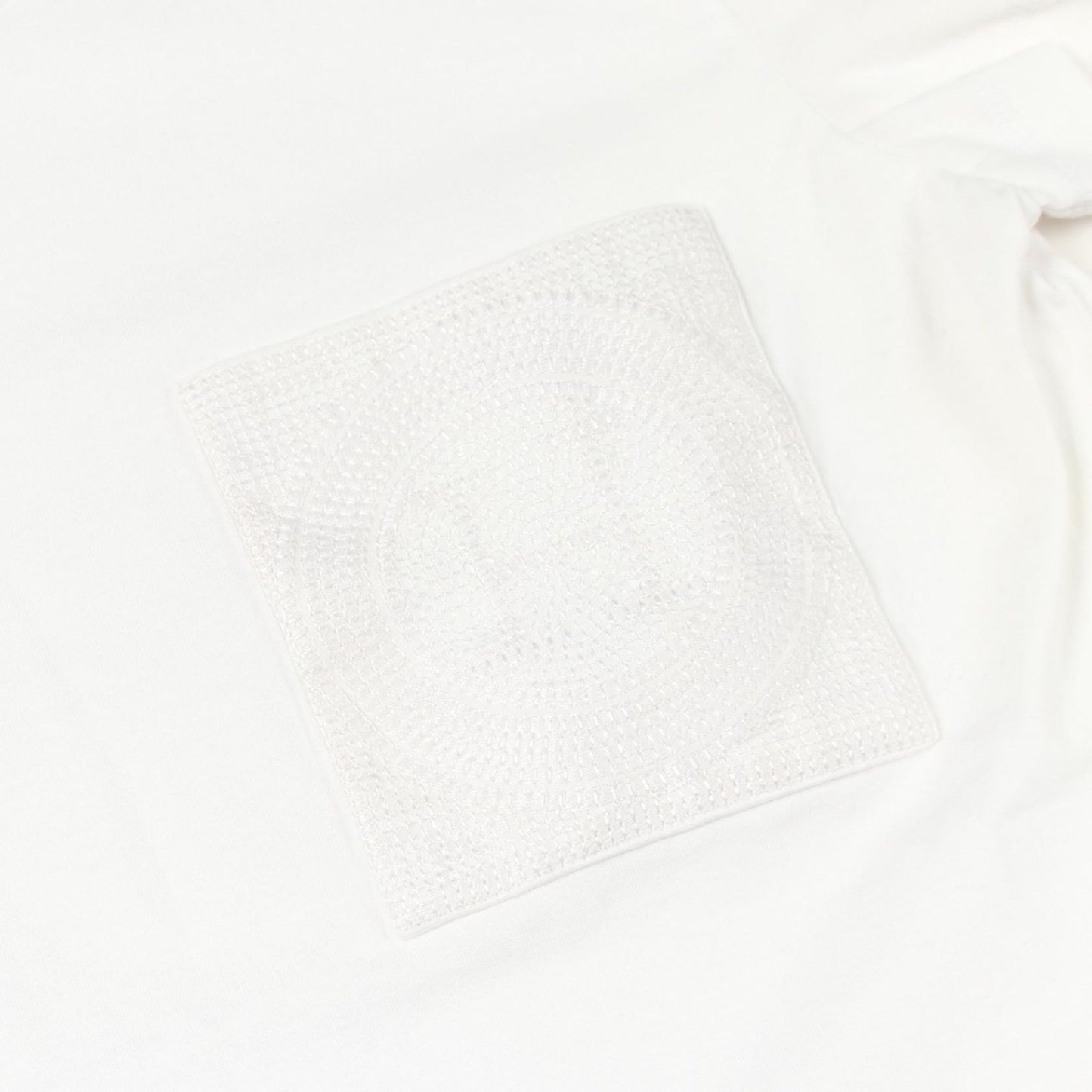 Hermes Dress Mosaic Embroidered Pocket Crew Neck Cotton — view 7