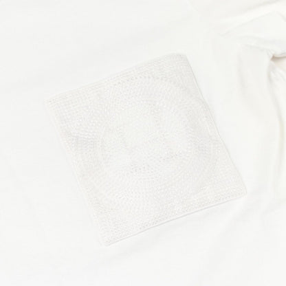 Hermes Dress Mosaic Embroidered Pocket Crew Neck Cotton — view 7