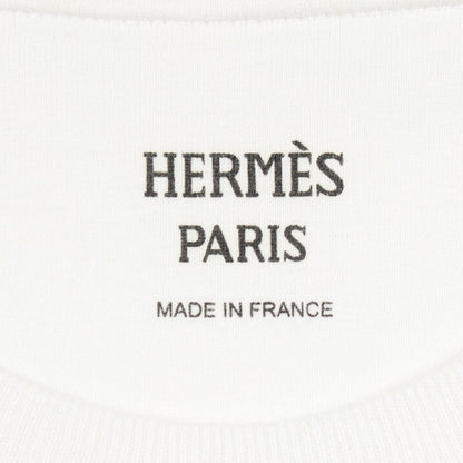 Hermes Dress Mosaic Embroidered Pocket Crew Neck Cotton — view 3
