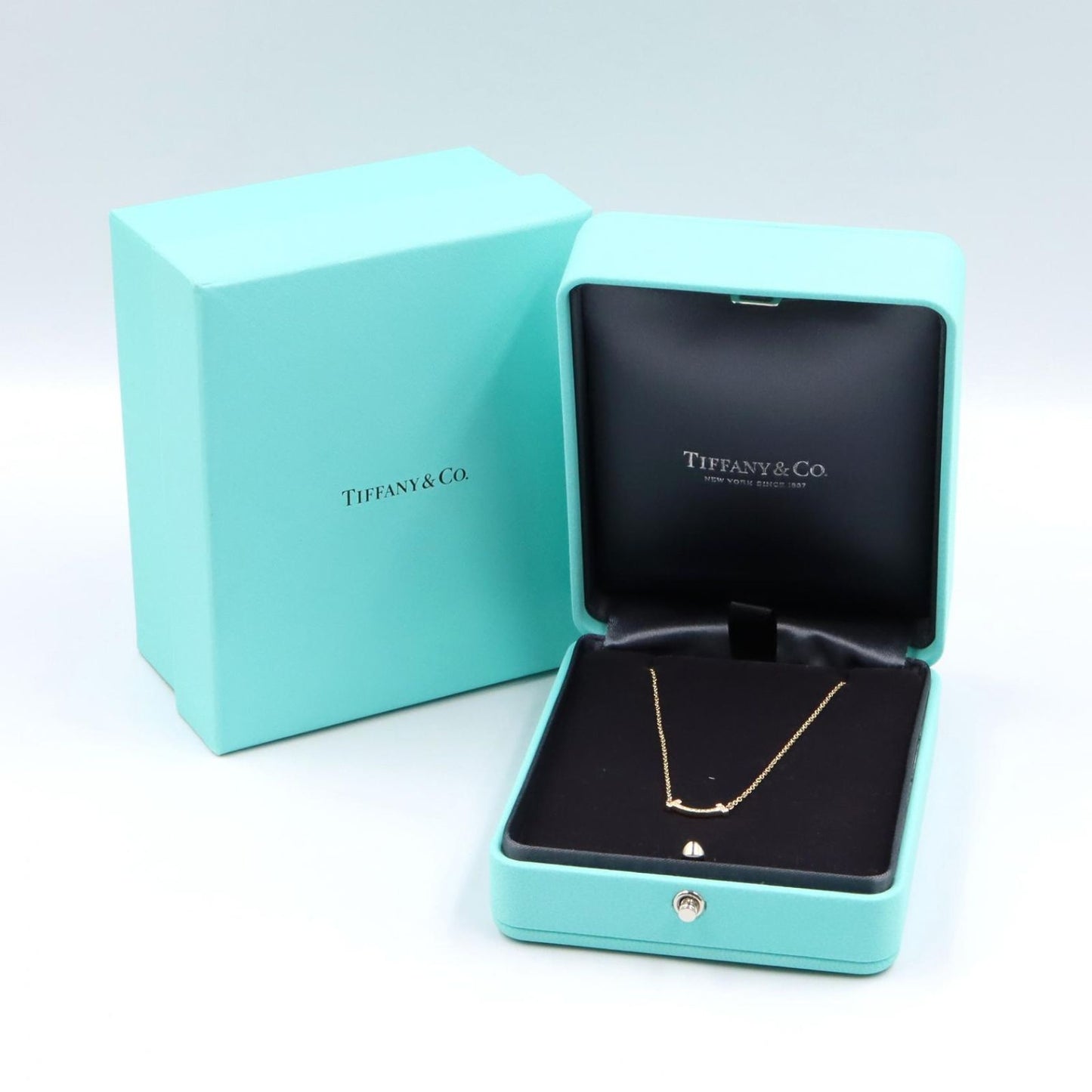 Tiffany & Co Necklace T Smile Mini Diamond 40.5 46 cm 18k — view 7