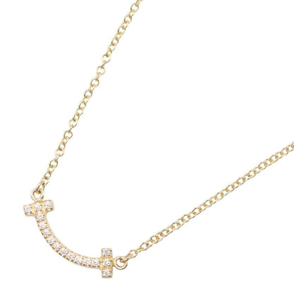 Tiffany & Co Necklace T Smile Mini Diamond 40.5 46 cm 18k