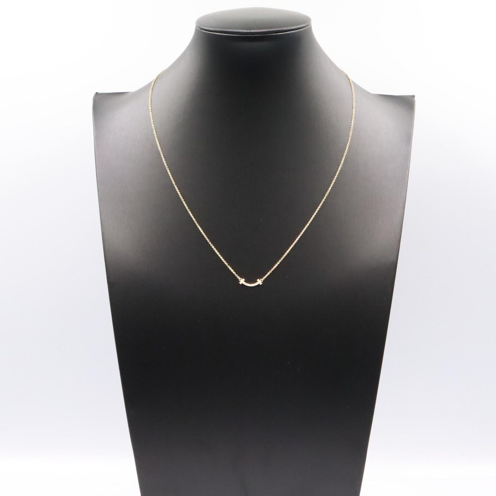 Tiffany & Co Necklace T Smile Mini Diamond 40.5 46 cm 18k — view 8