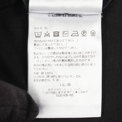 Moncler Long Sleeve T-Shirt Crew Neck Black Cotton — view 4