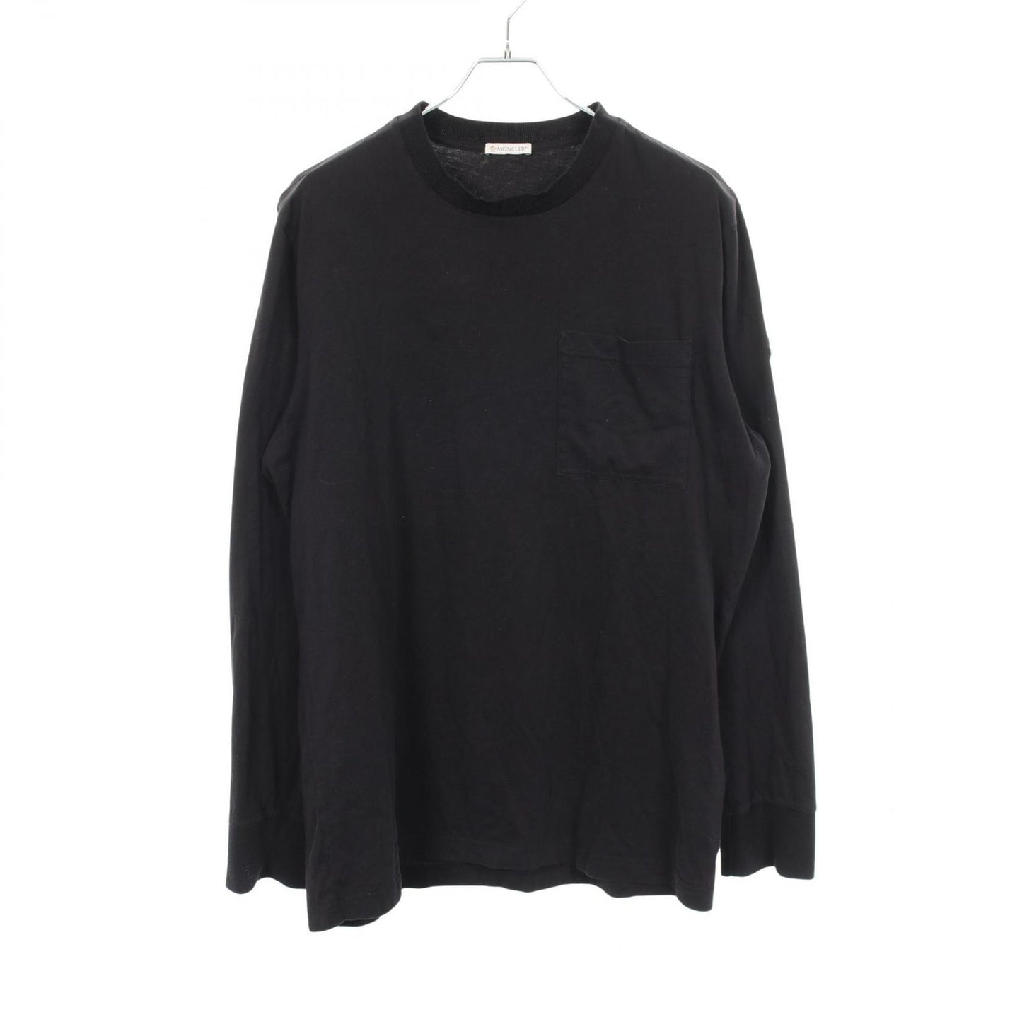 Moncler Long Sleeve T-Shirt Crew Neck Black Cotton