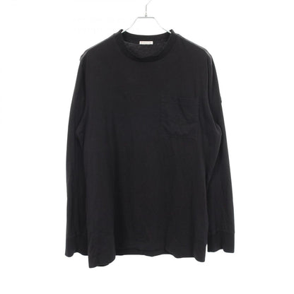 Moncler Long Sleeve T-Shirt Crew Neck Black Cotton