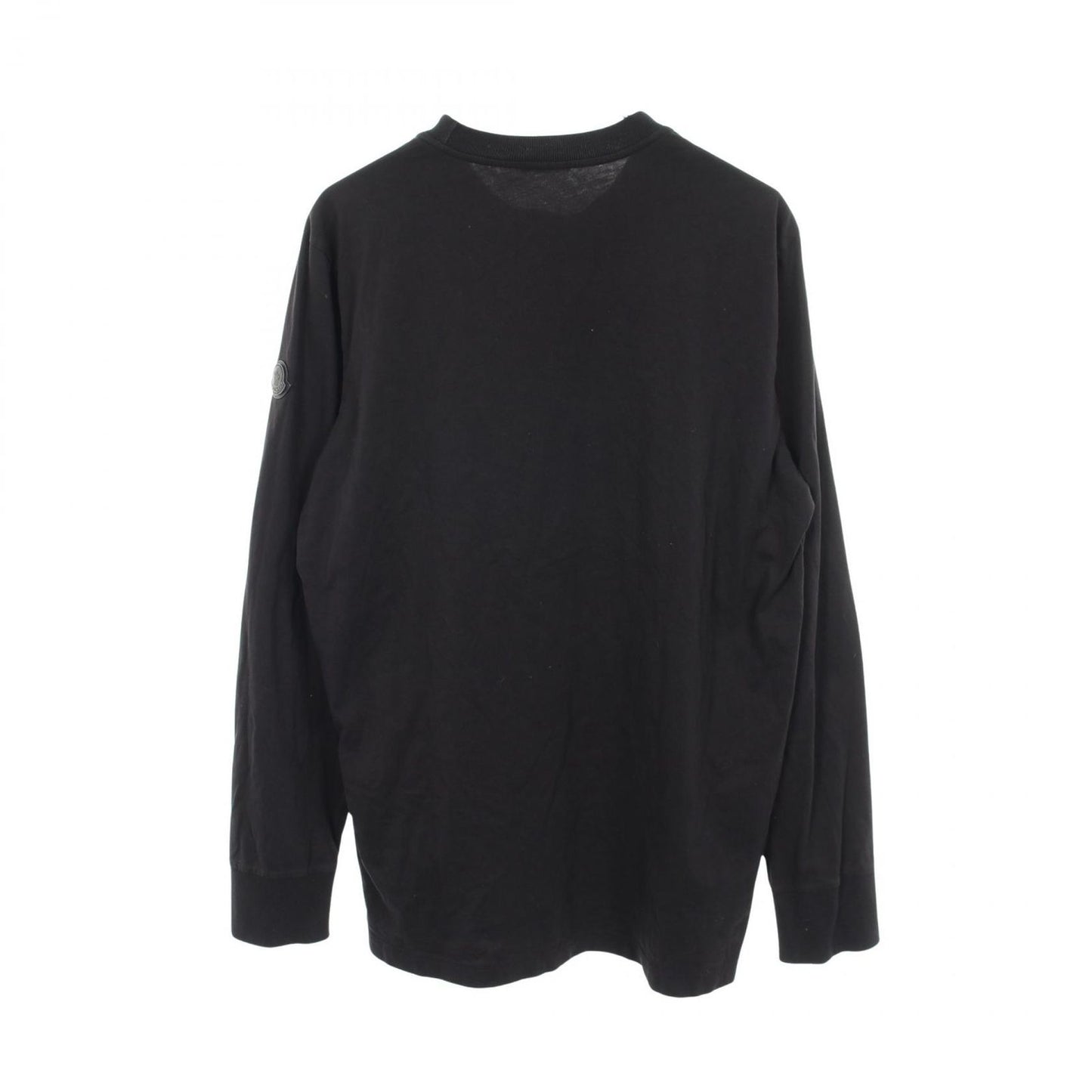Moncler Long Sleeve T-Shirt Crew Neck Black Cotton — view 2