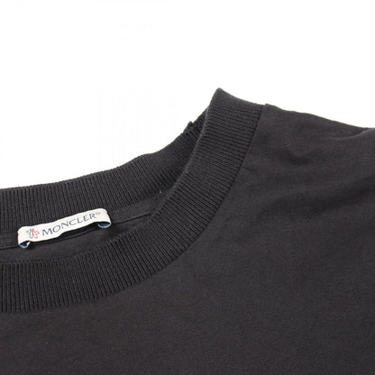 Moncler Long Sleeve T-Shirt Crew Neck Black Cotton — view 7