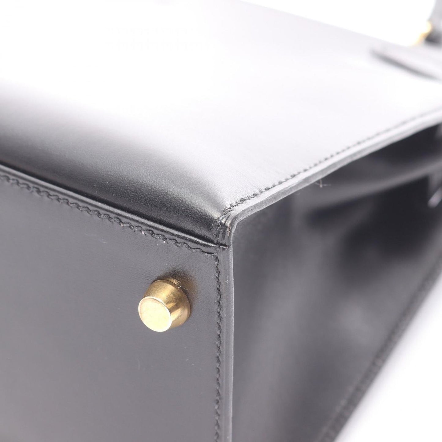 Hermes Handbag Kelly 28 Sellier 2-Way Black Calfskin — view 9
