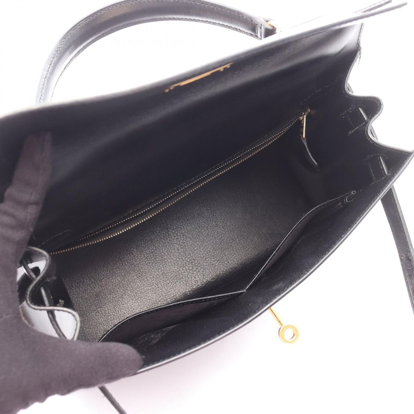 Hermes Handbag Kelly 28 Sellier 2-Way Black Calfskin — view 3