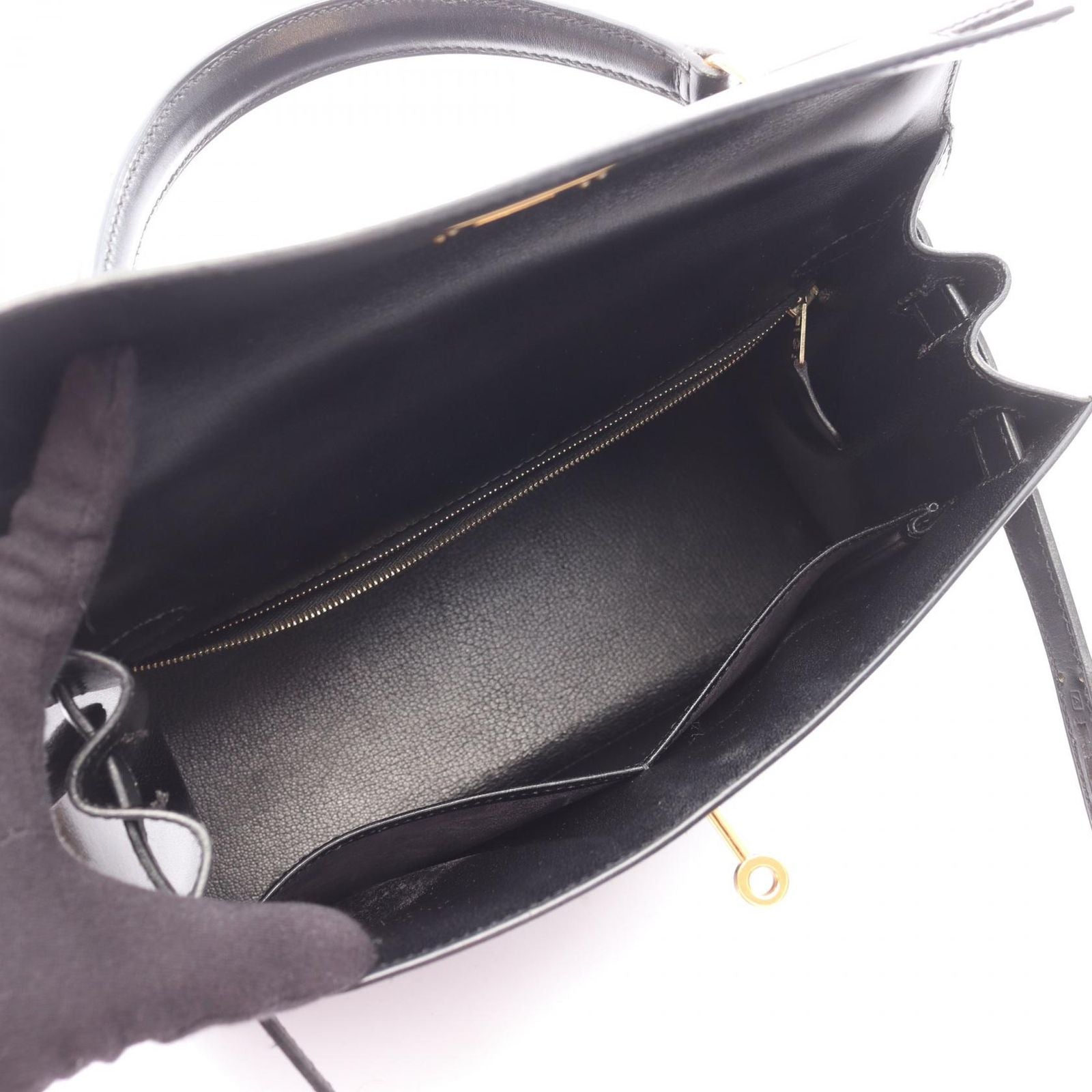 Hermes Handbag Kelly 28 Sellier 2-Way Black Calfskin — view 3