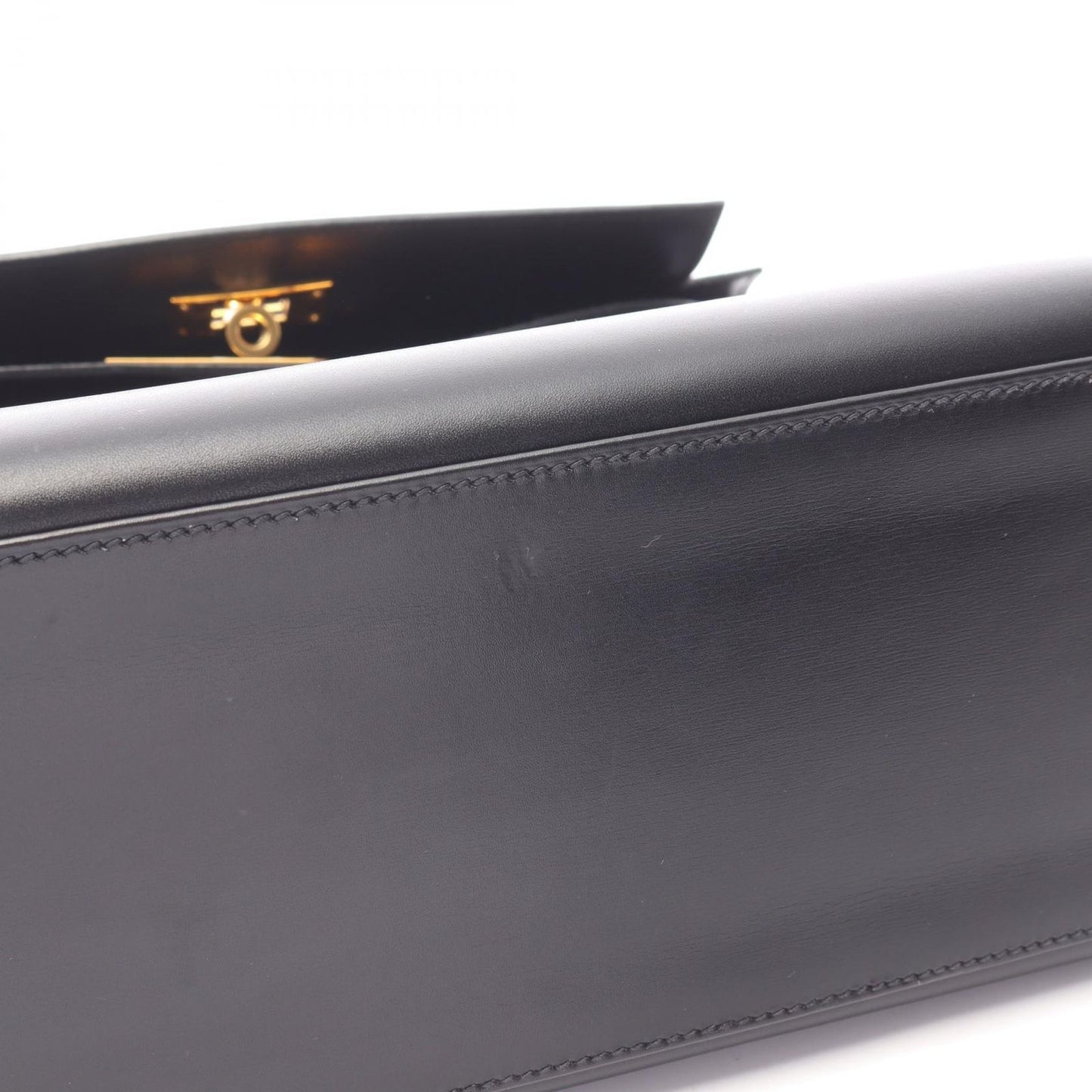 Hermes Handbag Kelly 28 Sellier 2-Way Black Calfskin — view 7