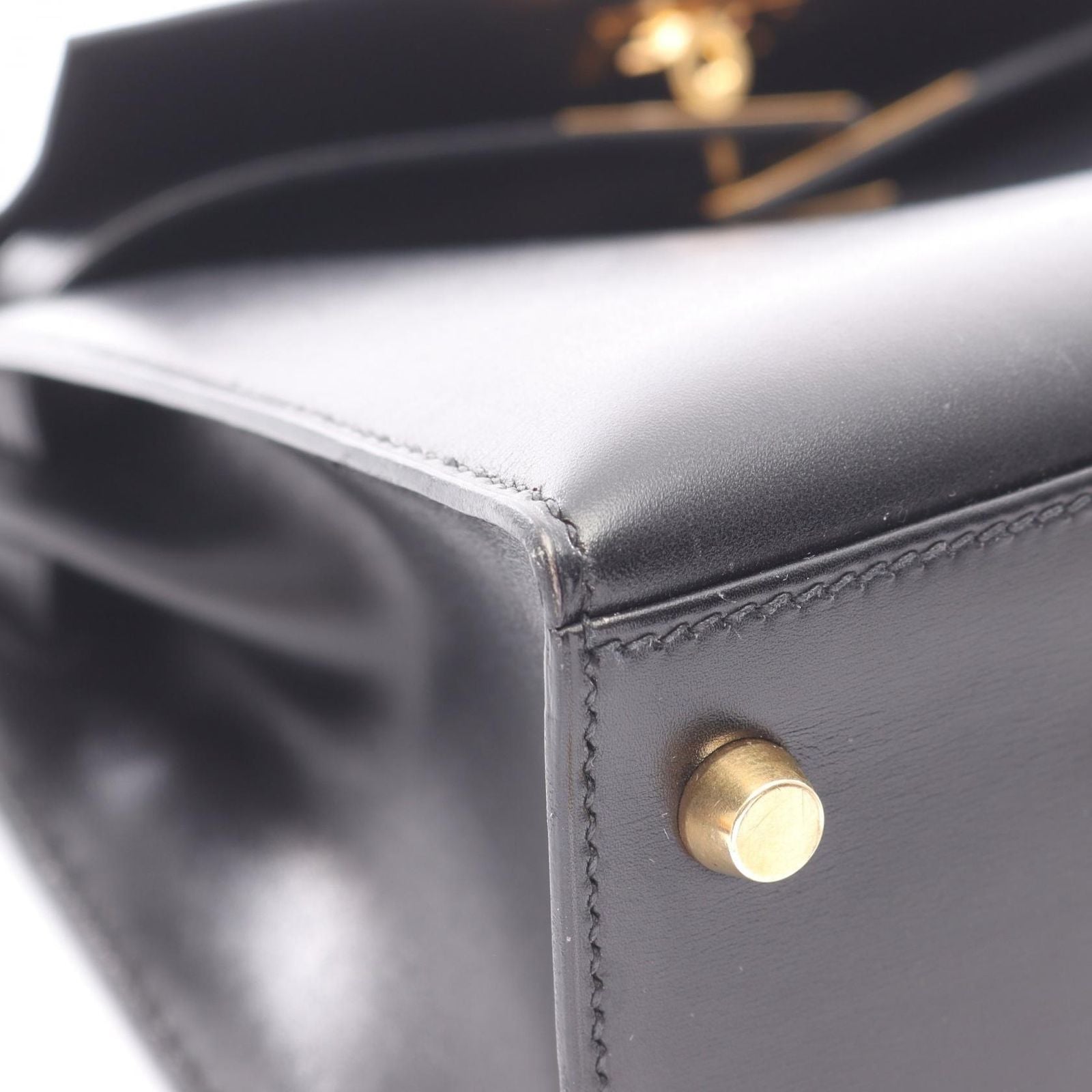 Hermes Handbag Kelly 28 Sellier 2-Way Black Calfskin — view 8