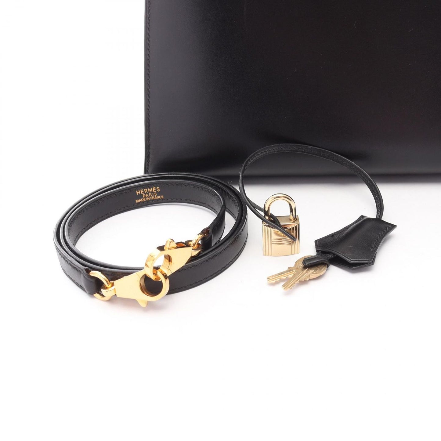 Hermes Handbag Kelly 28 Sellier 2-Way Black Calfskin — view 6