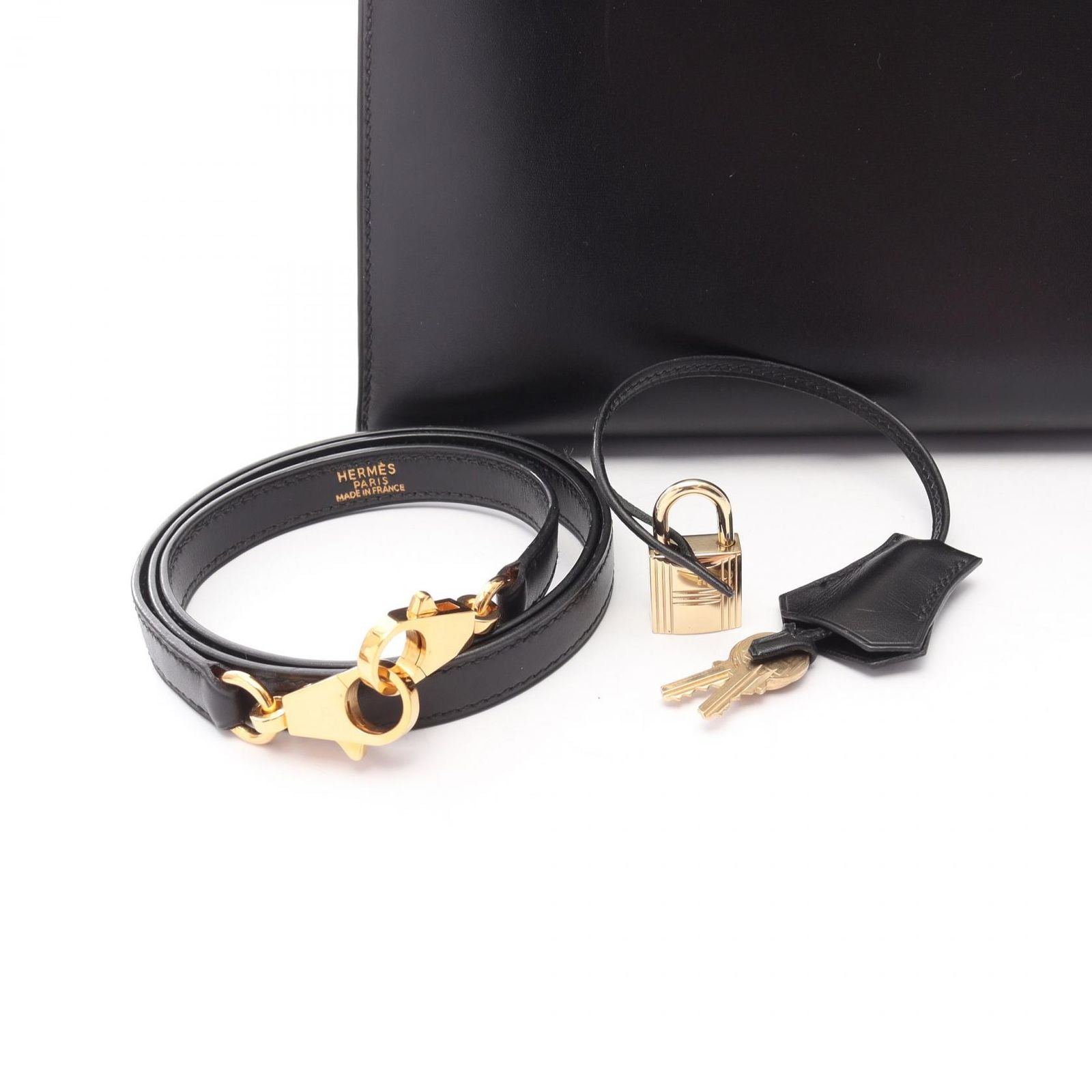 Hermes Handbag Kelly 28 Sellier 2-Way Black Calfskin — view 6