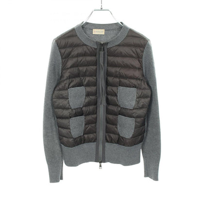 Moncler Down Jacket Knit Contrast Nylon Wool