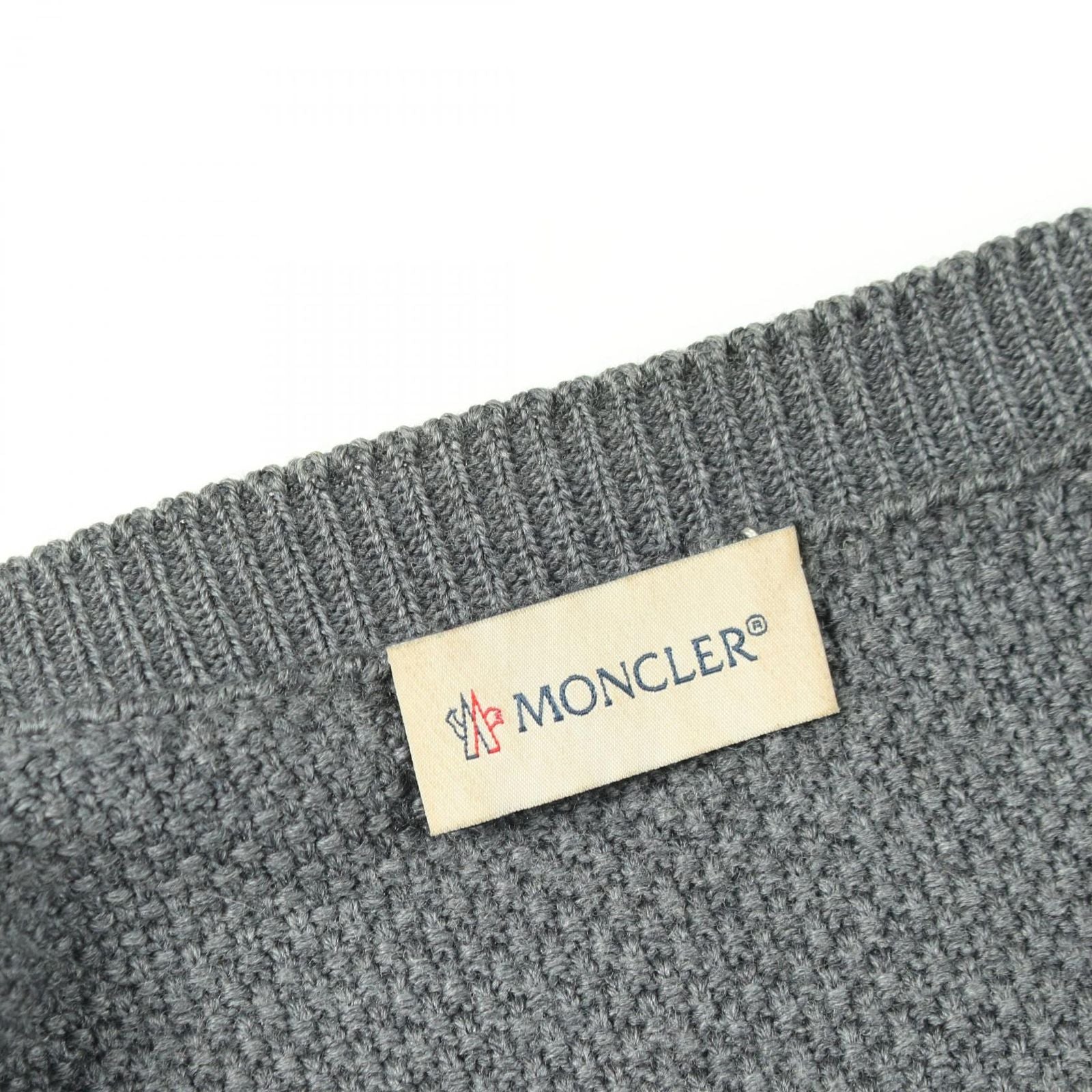 Moncler Down Jacket Knit Contrast Nylon Wool — view 7