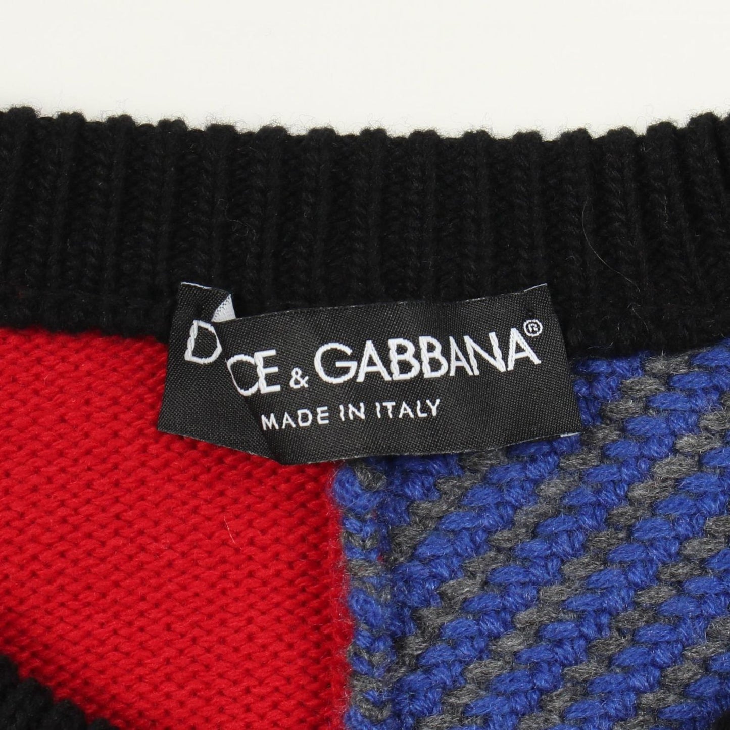 Dolce & Gabbana Knit Docking Crew Neck Wool Cashmere Sweater — view 3