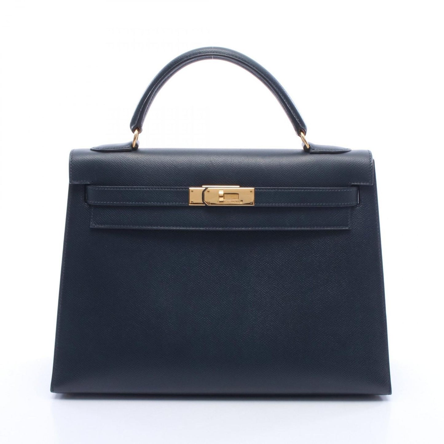 Hermes Handbag Kelly 32 Sellier 2-Way Blue Indigo Leather