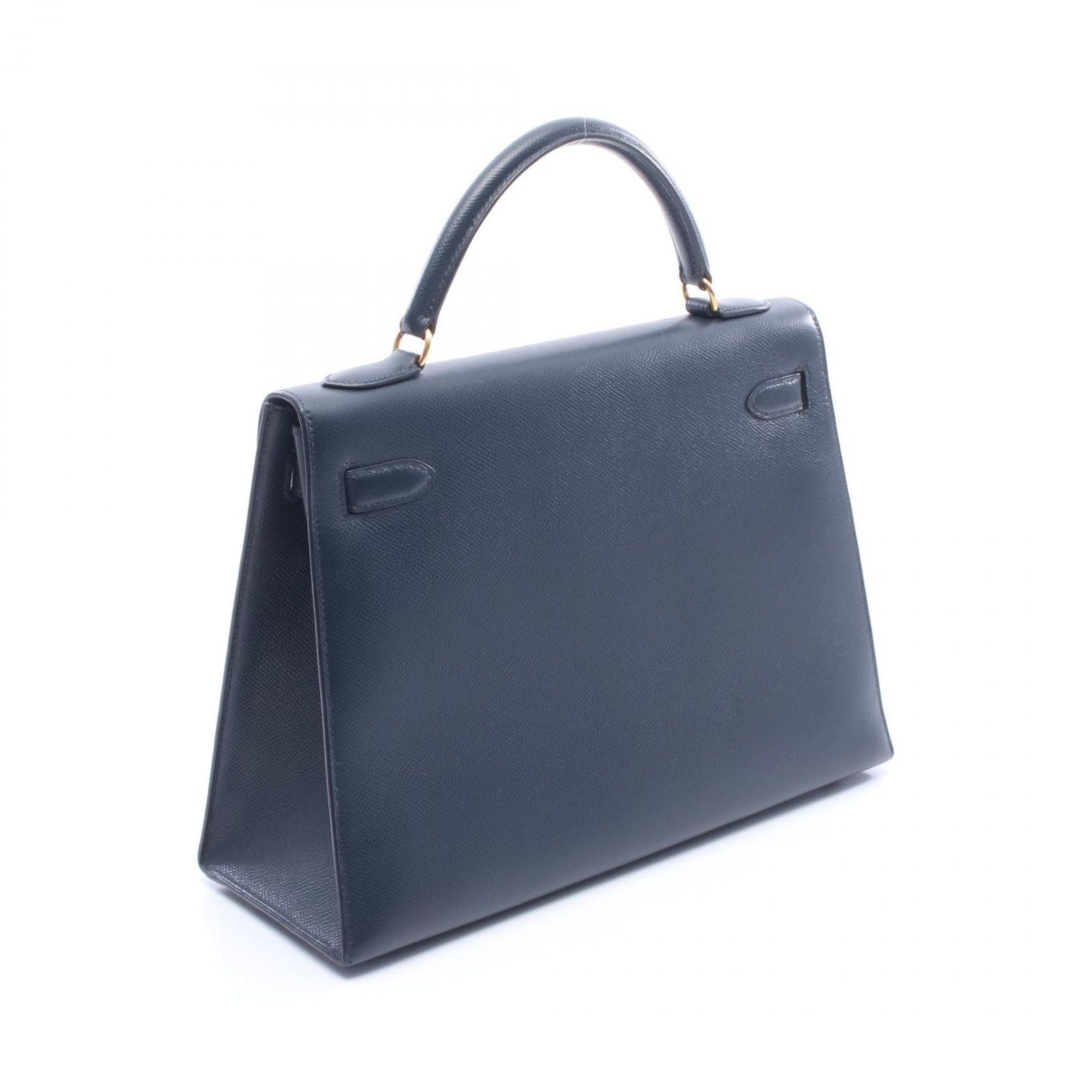 Hermes Handbag Kelly 32 Sellier 2-Way Blue Indigo Leather — view 2