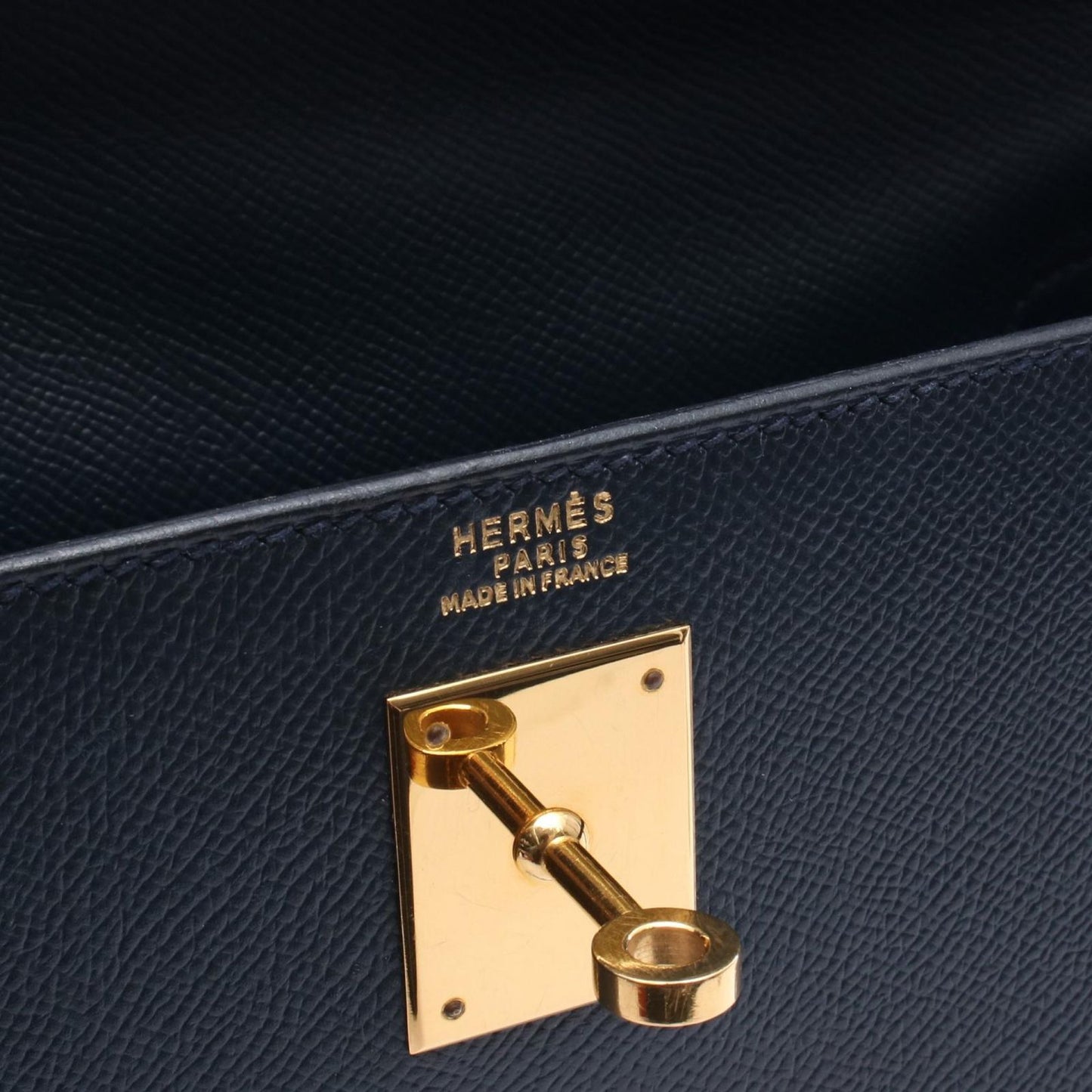 Hermes Handbag Kelly 32 Sellier 2-Way Blue Indigo Leather — view 4