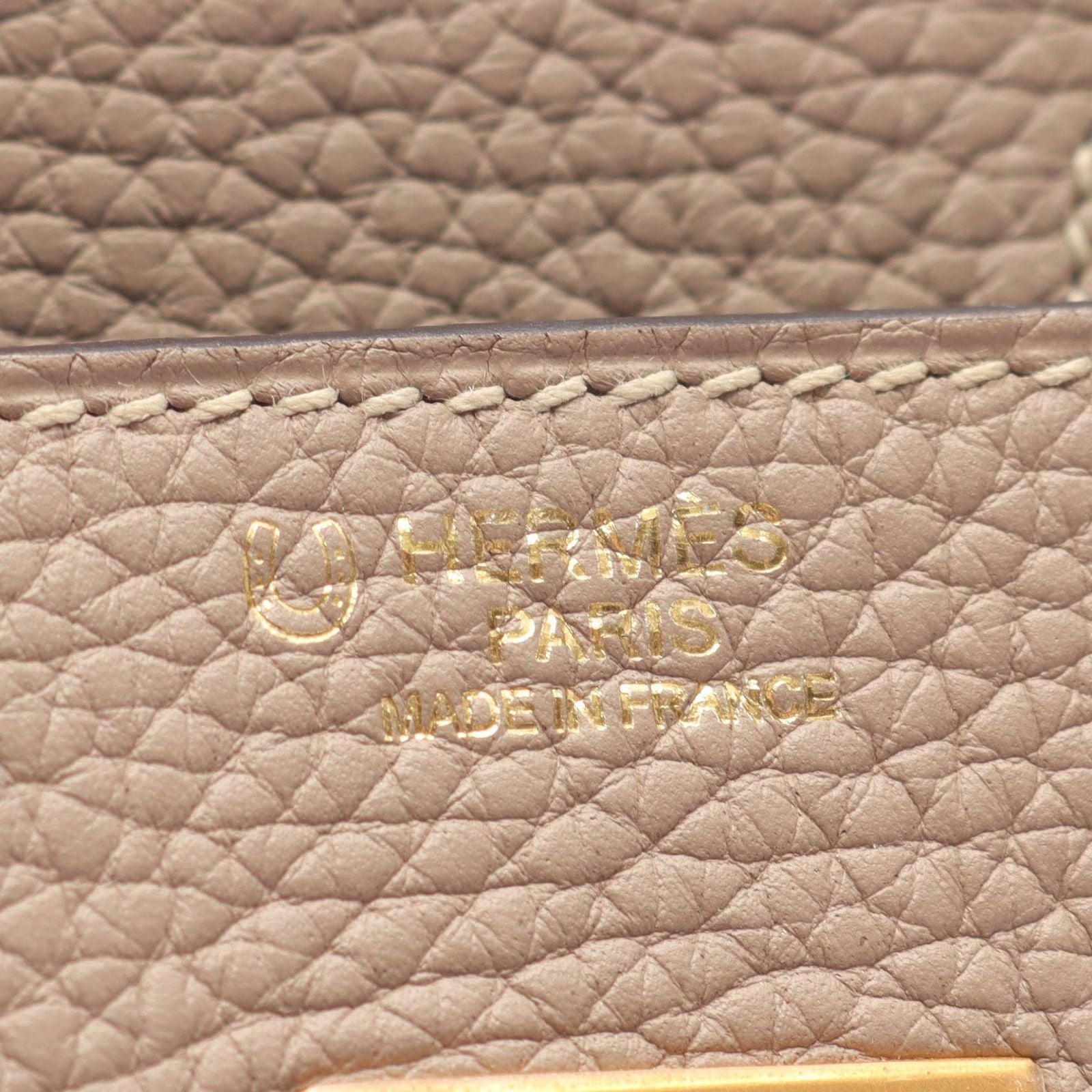 Hermes Handbag Birkin 30 Tourtier Gray Etoupe Leather — view 4