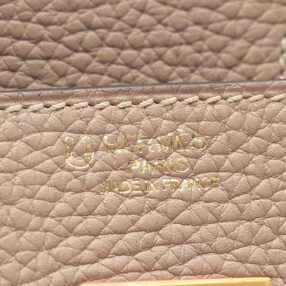 Hermes Handbag Birkin 30 Tourtier Gray Etoupe Leather — view 4