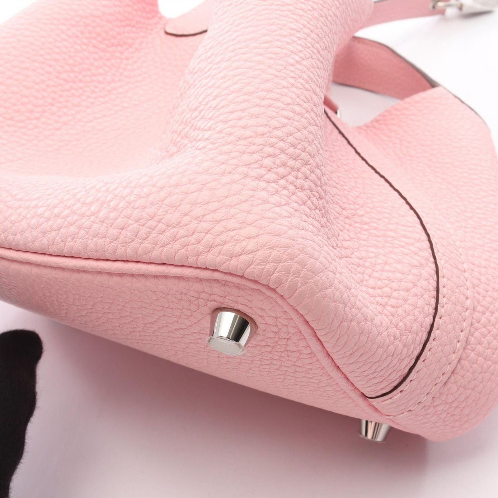 Hermes Handbag Picotin Lock PM Rose Sakura Leather — view 8