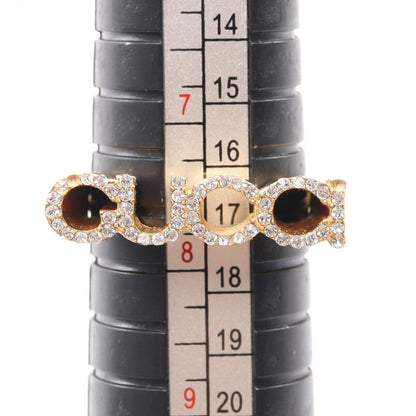 Gucci Ring Logo Line Stone Gold — view 5
