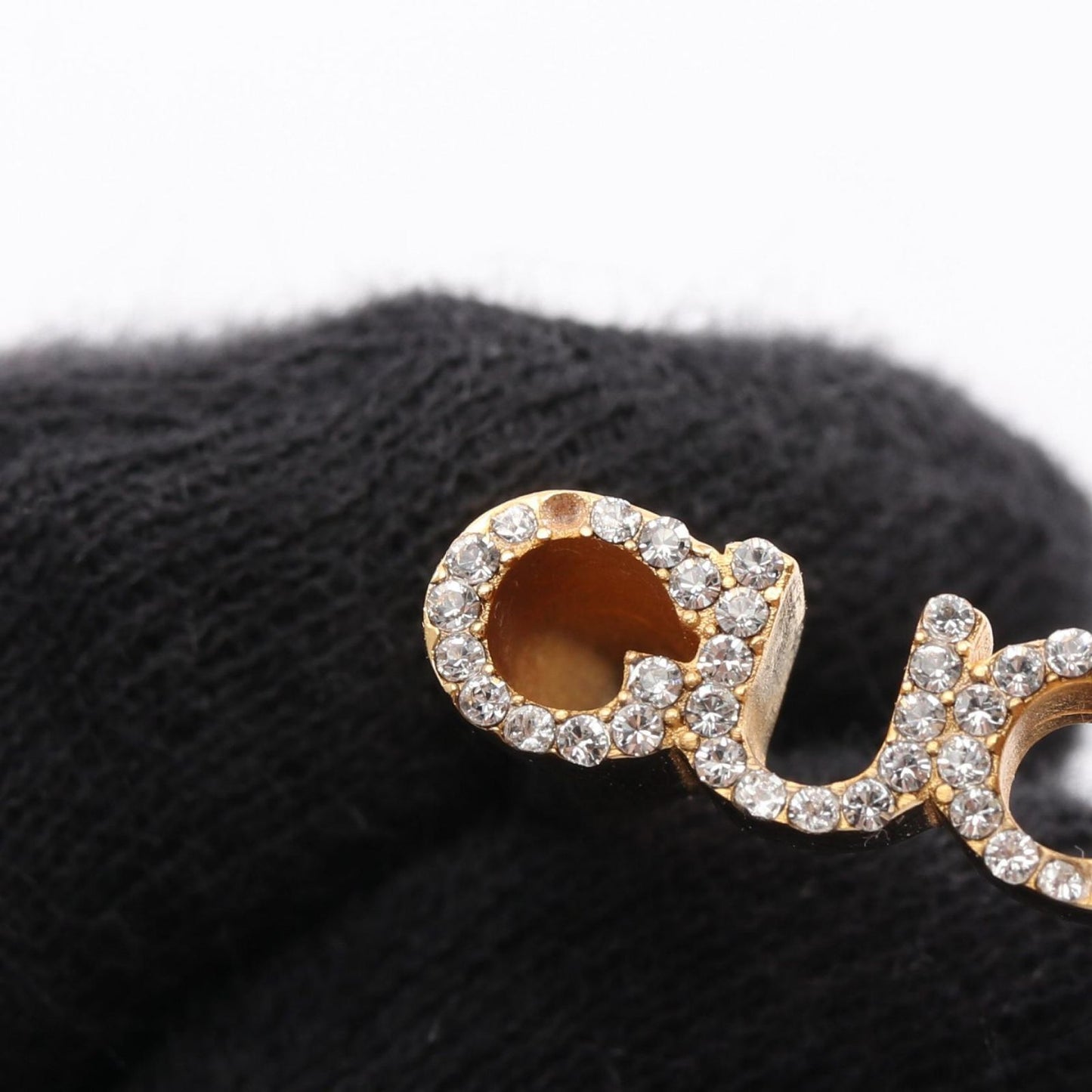 Gucci Ring Logo Line Stone Gold — view 6