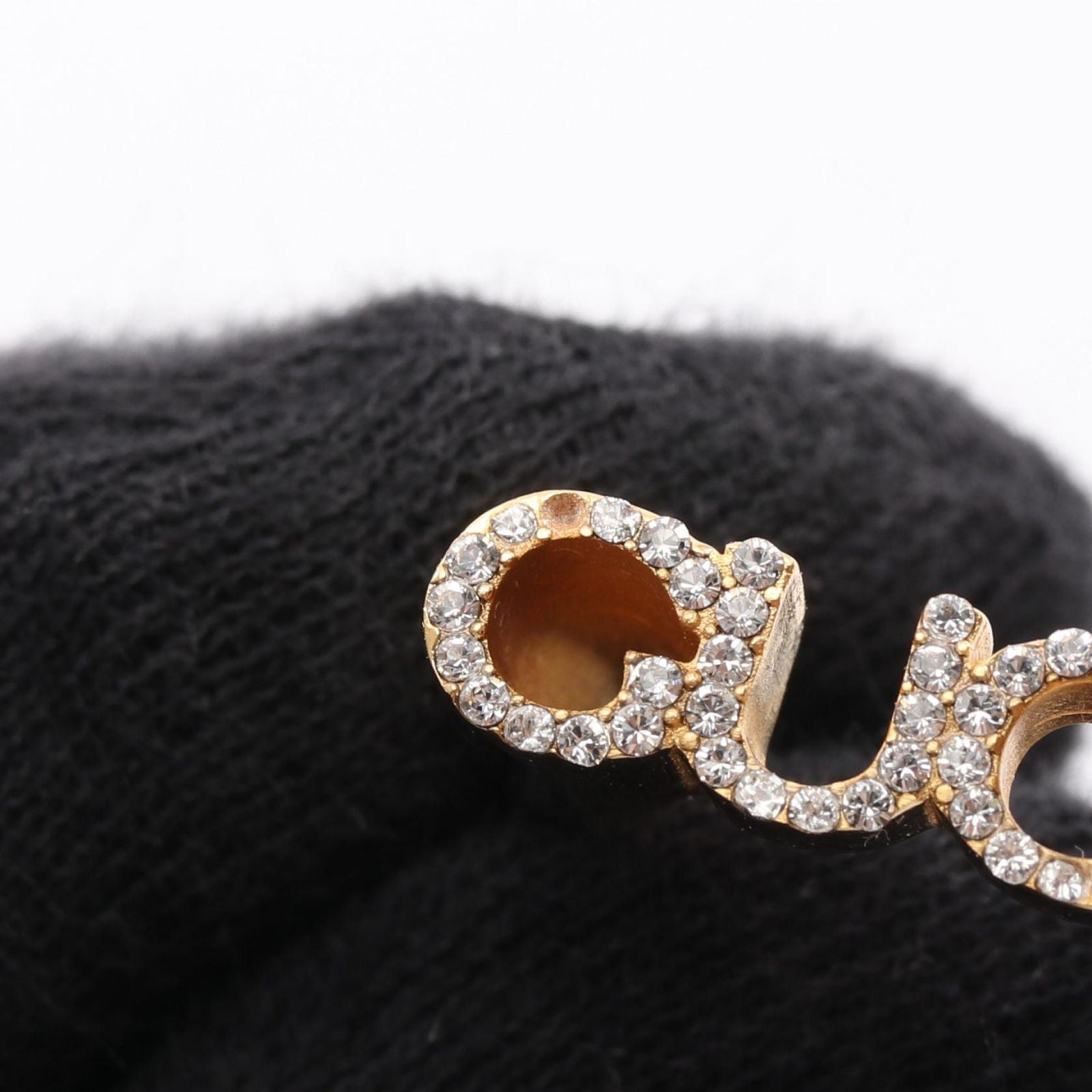 Gucci Ring Logo Line Stone Gold — view 6