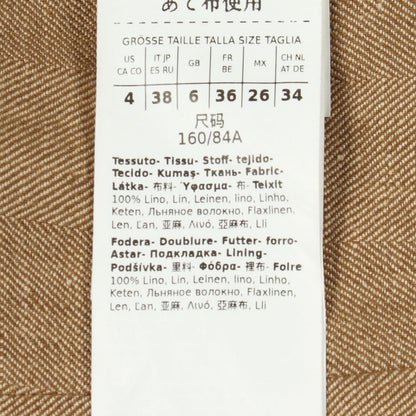 Max Mara Vest Sauro Pure Gilet Beige Fabric Linen — view 5