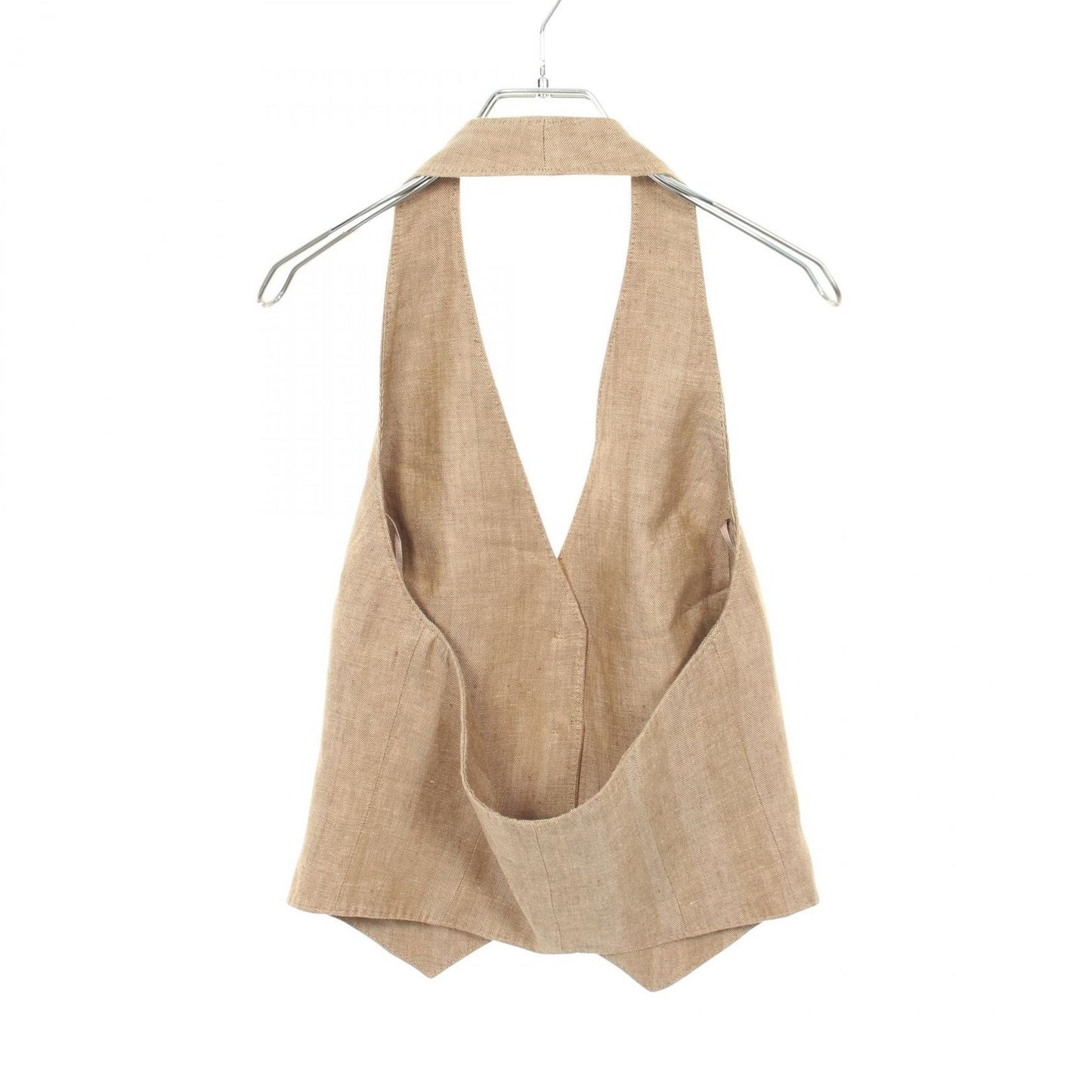 Max Mara Vest Sauro Pure Gilet Beige Fabric Linen — view 2
