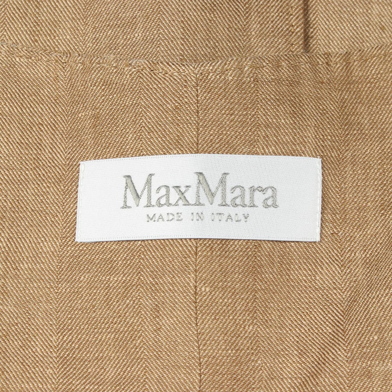 Max Mara Vest Sauro Pure Gilet Beige Fabric Linen — view 3