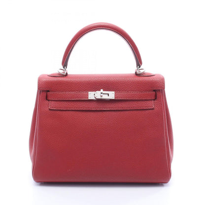Hermes Handbag Kelly 25 Retourne 2-Way Rouge Garance Leather