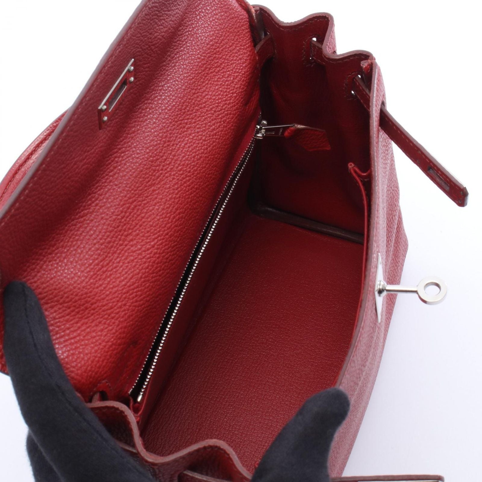 Hermes Handbag Kelly 25 Retourne 2-Way Rouge Garance Leather — view 3