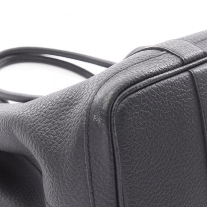 Hermes Tote Garden Party PM Black Leather Calfskin — view 8